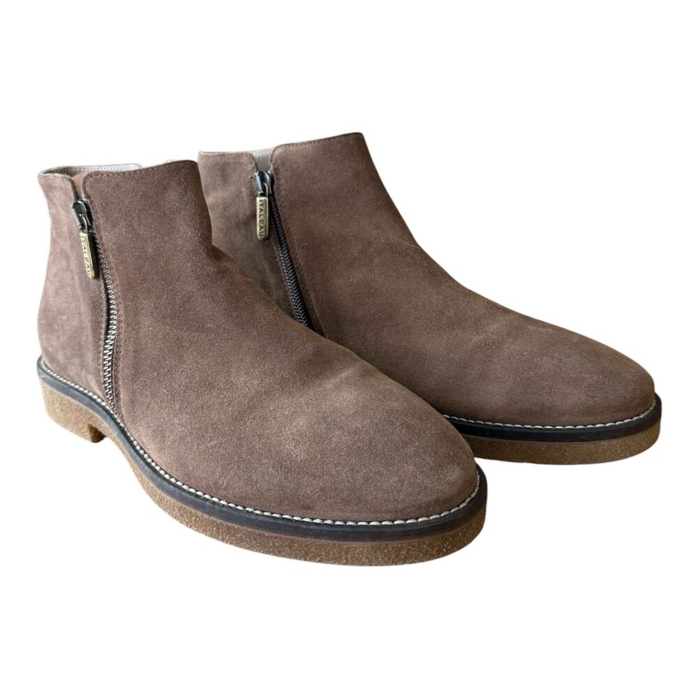 ITALEAU Foliana Ankle Boots Cognac Brown Waterproof Suede EU 39B US 8.5 NWOB